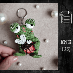 Crochet little Frog pattern / Amigurumi mosquito / Crochet insect / Crochet pattern cute keychain / English PDF pattern
