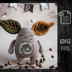 Crochet Pattern Cute Autumn Spirit / Crochet forest spirit / Amigurumi monster / PDF in English