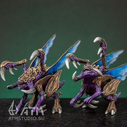 Zerg Zerglings pair from StarCraft painted metal miniature figure