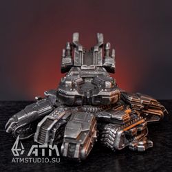Terran Siege Tank opened from StarCraft metal miniature figure