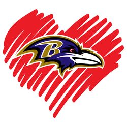 Baltimore Ravens Heart SVG