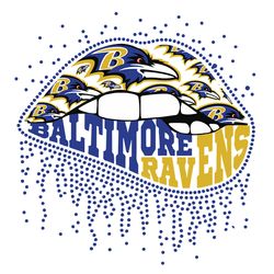 Baltimore Ravens Inspired Lip Design SVG