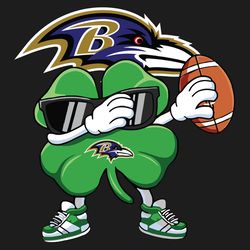 Dabbing Shamrock Football St Patricks Day Baltimore Ravens SVG