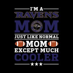 Im A Ravens Mom Just Like Normal Mom Except Cooler SVG