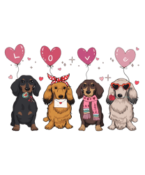 Dachshund Valentines Day Love Dog PNG