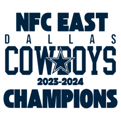 Dallas Cowboys Champions Nfc East SVG Digital Download