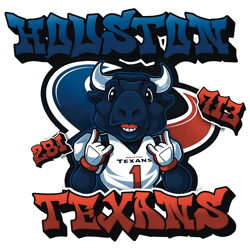 Vintage Houston Texans Mascot Football PNG