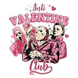 Anti Valentine Club Ghostface SVG