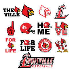 Retro Louisville Cardinals Logo SVG Bundle