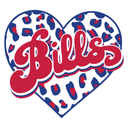 Bills Heart Leopard SVG Digital Download