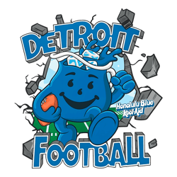 Detroit Football Honolulu Blue Kool Aid PNG