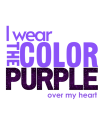I Wear The Color Purple Over My Heart PNG
