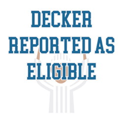 Decker Reported As Eligible Football SVG