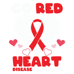 Retro Go Red Heart Disease A1wareness SVG