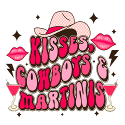 Kisses Cowboys Martinis Rodeo Season PNG