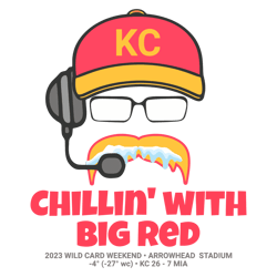 Chillin With Big Red Wild Card Weekend SVG