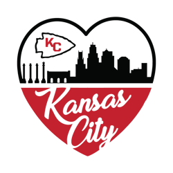 Kansas City Heart Skyline SVG