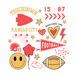 Touchdown Kansas City Football SVG