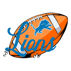 Detroit Lions Nfl Ball Logo SVG
