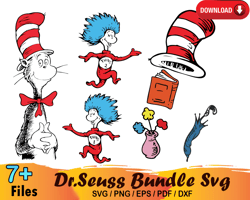 7 Dr Seuss Bundle Thing 1 SVG