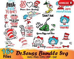 16 Dr Seuss Bundle Dr Seuss Hat SVG