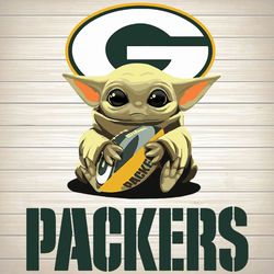Baby Yoda Hug Green Bay Packers SVG