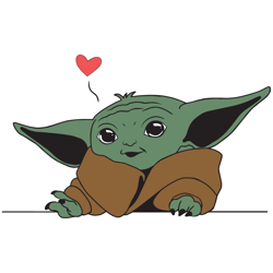 Baby Yoda Love Valentine Star Wars SVG