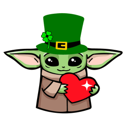 Baby Yoda Saint Patrick Day SVG