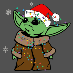 Christmas Baby Yoda Merry Christmas Xmas With Cute Yoda Star Wars SVG