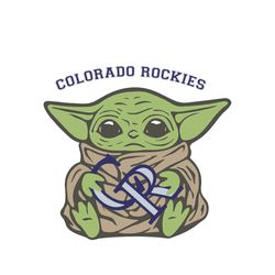 Colorado Rockies Baby Yoda Sport Logo Team Gift SVG