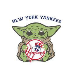 New York Yankees Baby Yoda Sport Logo Team Gift SVG