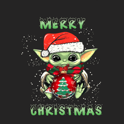 Yoda Merry Christmas - Yoda Holding Christmas Ball PNG