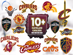 10 Files Cleveland Cavaliers Basketball Svg Bundle, Cavaliers Logo Svg, NBA Svg