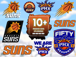 10 Files Phoenix Suns Svg Bundle, Phoenix Suns Lovers, Phoenix Suns Logo