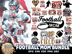 100 Files Football Mom Bundle, Sport Svg, Mothers Day Svg