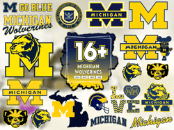 17 Files Michigan Wolverines Football Svg Bundle, Wolverines Logo Svg