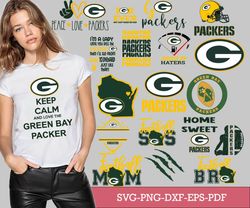 26 Files Green Bay Packers Svg Bundle, Packers Logo Svg, Green Bay Girl