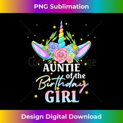 Auntie of the Birthday Girl Unicorn Rainbow Matching Family - Vibrant Sublimation Digital Download - Tailor-Made for Sublimation Craftsmanship