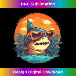 Cool looking Shark with Sunglasses - Artisanal Sublimation PNG File - Access the Spectrum of Sublimation Artistry