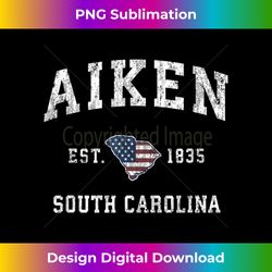 Aiken South Carolina SC Vintage American Flag Sports Design - Chic Sublimation Digital Download - Tailor-Made for Sublimation Craftsmanship