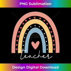 Boho Rainbow Heart Teacher - Colorful Educator Inspiration - Bespoke Sublimation Digital File - Reimagine Your Sublimation Pieces