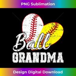 Baseball Softball Ball Heart Grandma Mother's Day - Classic Sublimation PNG File - Crafted for Sublimation Excellence