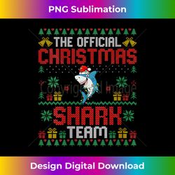 Christmas Shark Team - Shark Wearing Santa Hat Xmas - Bohemian Sublimation Digital Download - Chic, Bold, and Uncompromising