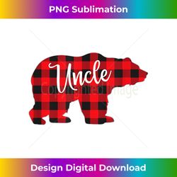 Red Plaid Uncle Bear Matching Pajama Family Buffalo Check - Timeless PNG Sublimation Download - Enhance Your Art with a Dash of Spice