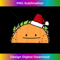 Taco wearing Santa Hat Christmas shell meat salsa Mexican - Sublimation-Optimized PNG File - Customize with Flair