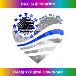 Sunflower Thin Blue Line Police Heart Back The Blue Law Enfo - Deluxe PNG Sublimation Download - Pioneer New Aesthetic Frontiers