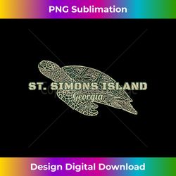 JCombs St. Simons Island, Georgia, Sea Turtle - Innovative PNG Sublimation Design - Customize with Flair