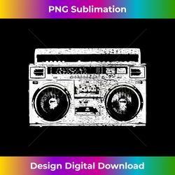 90's Hip Hop Radio Ghetto Blaster Vintage - Minimalist Sublimation Digital File - Access the Spectrum of Sublimation Artistry