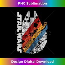 Star Wars Millennium Falcon Wears Retro - Sleek Sublimation PNG Download - Craft with Boldness and Assurance