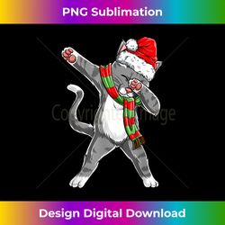 Dabbing Cat Santa Christmas  Boys Girls Catmas Xmas - Crafted Sublimation Digital Download - Ideal for Imaginative Endeavors